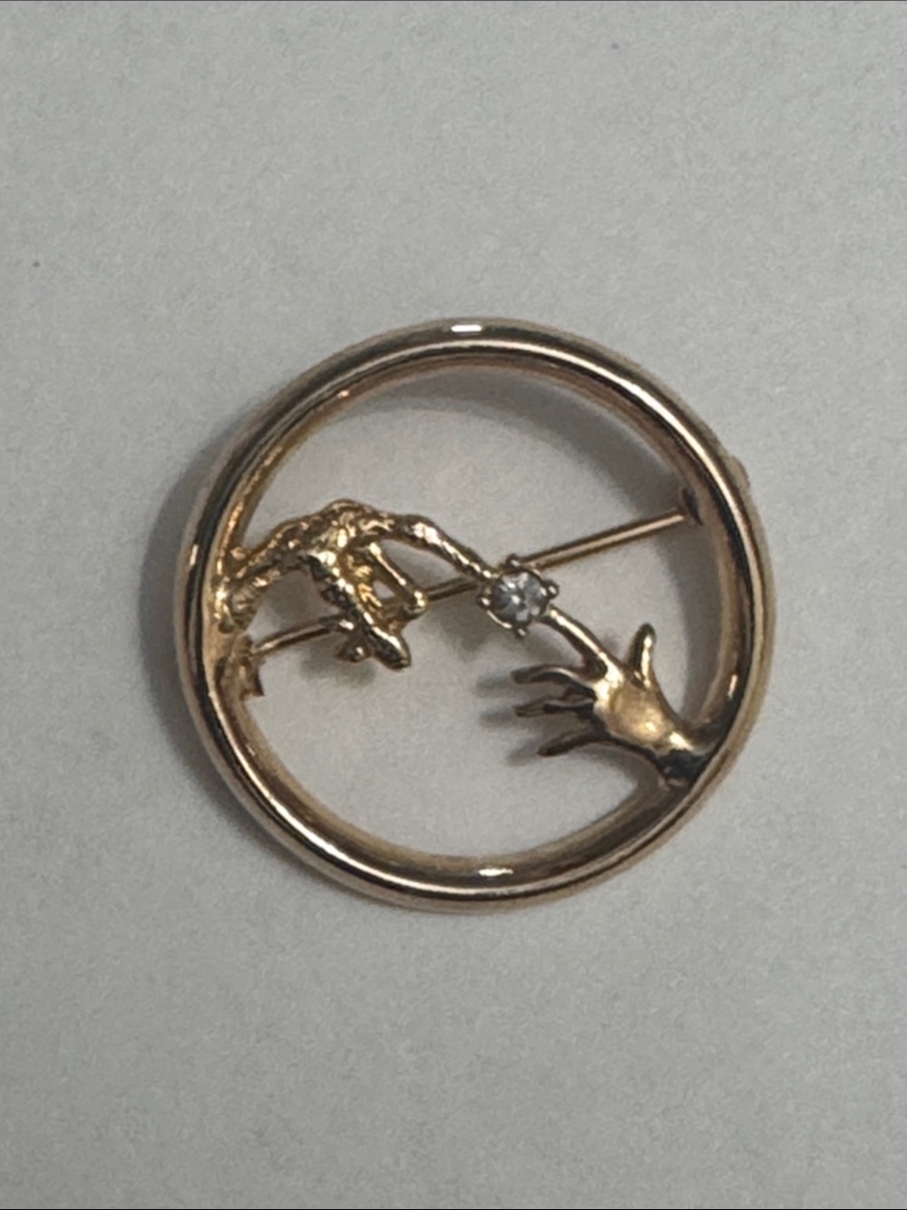 Avon gold-tone "Touch of Love" E.T.